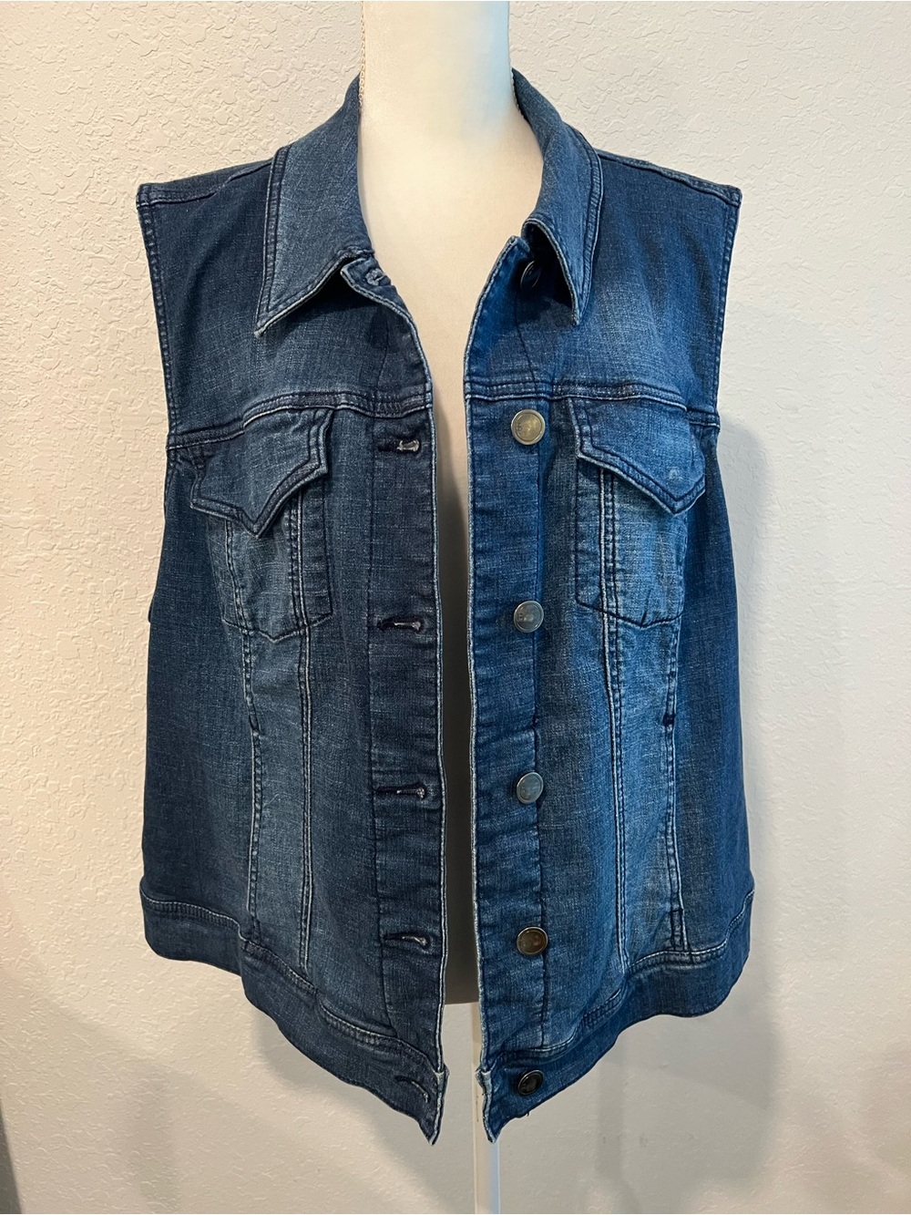 Lane Bryant Dark Blue Denim Vest for Women